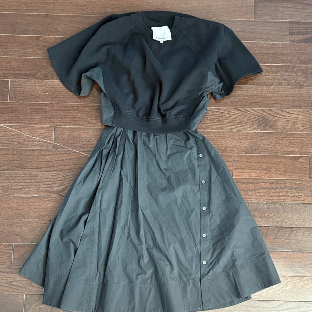 3.1 Phillip Lim Black Two-Piece Midi Dress Set